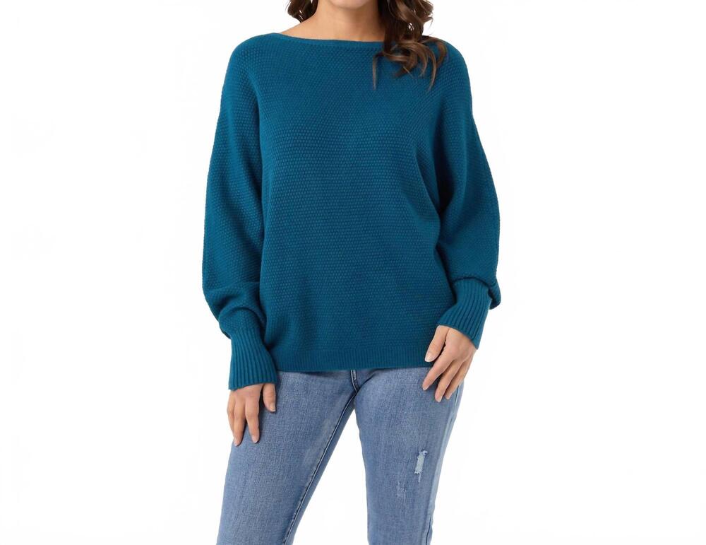 NEW COCO + CARMEN women's relaxed ciana pullover sweater in oceanside